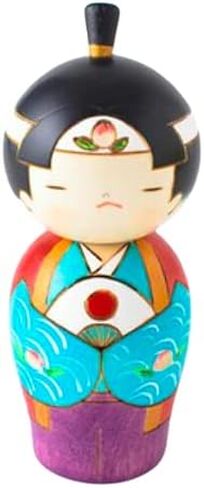 Usaburo Modern Japanese Kokeshi Doll (MOMOTARO - Small), Made in Japan, Collectible Figurines, Traditional Crafts, Boy in Kimono, Samurai in Saudi Arabia