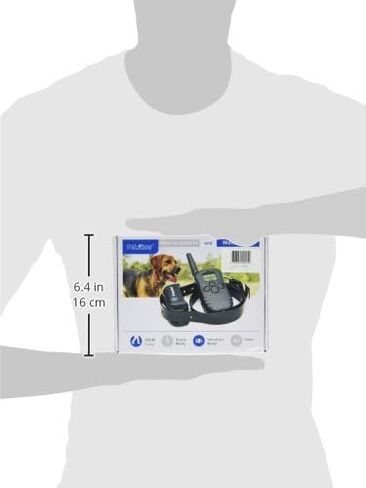 بيتراينر طوق تدريب الكلاب PET998DB1 بطول 330 ياردة قابل لاعادة الشحن ومقاوم للماء مع صوت صفير امن وطوق كهربائي الكتروني للاهتزاز والصدمات in Kuwait