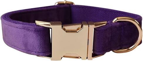 Love Dream Bow tie Dog Collar, Velvet Dog Collars with Detachable Bowtie Metal Buckle, Soft Comfortable Adjustable Bow Tie Collars for Small Medium Large Dogs (Large, Dark Purple) in Saudi Arabia