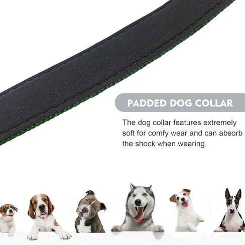 Reflective Dog Collar, Adjustable Nylon Collar, Strong yet Comfortable, Safety Locking Buckle, Length Adjustable for Small Medium and Large Dog in Kuwait