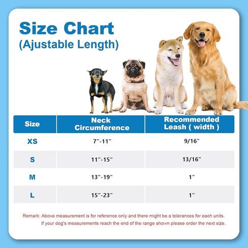 Reflective Dog Collar, Adjustable Nylon Collar, Strong yet Comfortable, Safety Locking Buckle, Length Adjustable for Small Medium and Large Dog in Kuwait