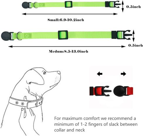 أطواق تعريف الجراء، 15 قطعة من أطواق الجراء المصنوعة من النايلون الناعم، أطواق آمنة قابلة للفصل لفضلات الإنجاب للجراء حديثي الولادة - مجموعة من 15 قطعة (متوسطة 8.5 بوصة - 13.0 بوصة) in Kuwait