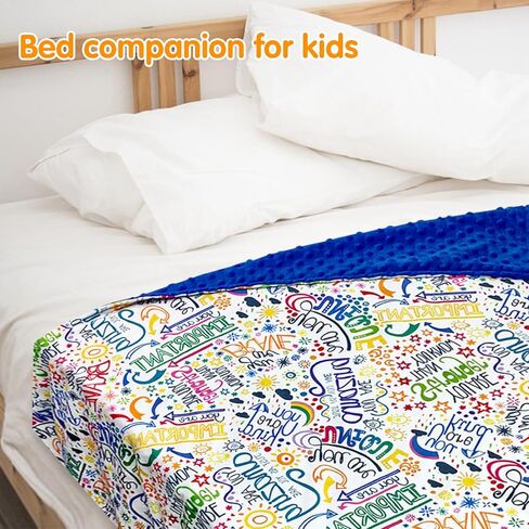 بطانية Winmany للأطفال من القطيفة للأولاد والبنات، بطانيات مينكي ناعمة، غطاء منقط، طبقة مزدوجة، بطانية حيوانات دافئة للأطفال الصغار لهدايا استحمام سرير الأطفال (قوس قزح) in Kuwait