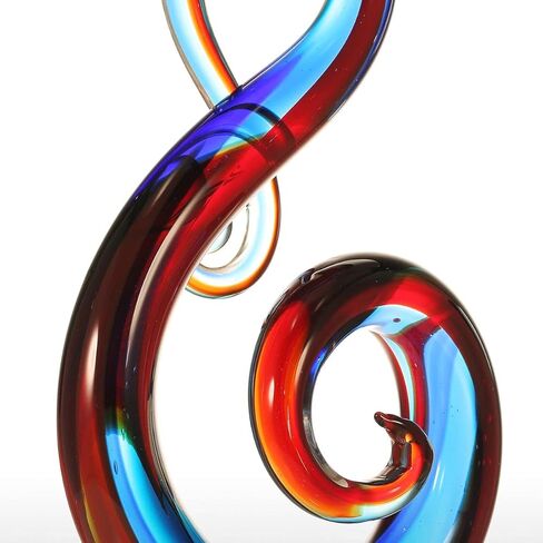 Tooarts Music Note من الزجاج منحوتة لتزيين المنزل هدية زخرفة زخرفة للحرف 14 بوصة in Kuwait