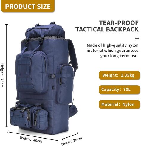 Tianya Outdoor Military Tactical Backpack Molle Assault Bag Mountaineering Backpack Outdoor Sports Backpack in Kuwait