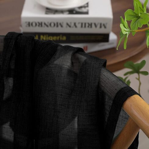 Silver Grey Kitchen Curtains 36 Inch Length for Kitchen 2 Panels Rod Pocket Linen Woven Textured Semi Sheer Cafe Curtain Tiers for Party Living Room Small Window Bathroom 30x36 Inches Long Light Gray in Saudi Arabia