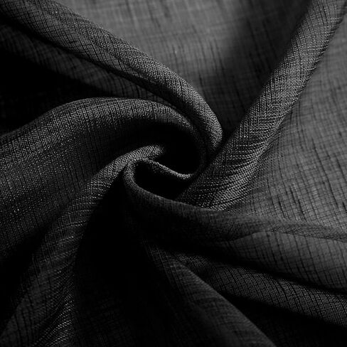 Silver Grey Kitchen Curtains 36 Inch Length for Kitchen 2 Panels Rod Pocket Linen Woven Textured Semi Sheer Cafe Curtain Tiers for Party Living Room Small Window Bathroom 30x36 Inches Long Light Gray in Saudi Arabia