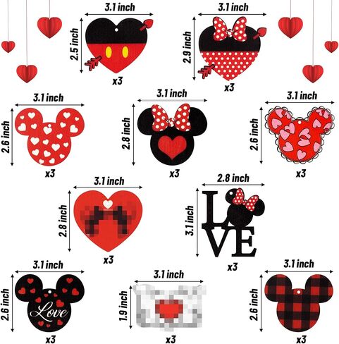 Valentines Mouse Decor Hanging Ornaments in Kuwait