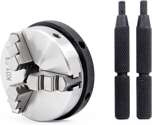 RATTMMOTOR 3-Jaw K01 Series high-precision Manual Lathe chuck Self-centering Chuck with 2pcs M14 Lock Rods for cutting Non-ferrous Metals and Plastics and Other Non-metals (K01-63) in Saudi Arabia