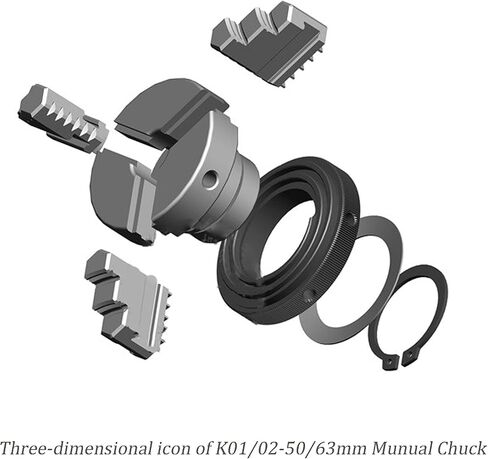 RATTMMOTOR 3-Jaw K01 Series high-precision Manual Lathe chuck Self-centering Chuck with 2pcs M14 Lock Rods for cutting Non-ferrous Metals and Plastics and Other Non-metals (K01-63) in Saudi Arabia