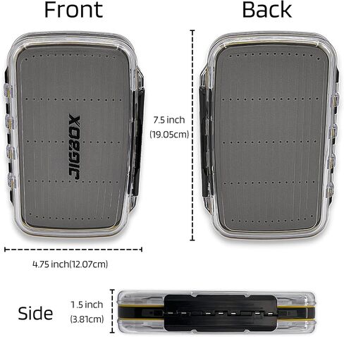 JIGBOX Fishing Jig Organizer - Holds 50+ Jigs - Double Sided - for Jig Heads and Tungsten Jigs, Black, Yellow in Saudi Arabia