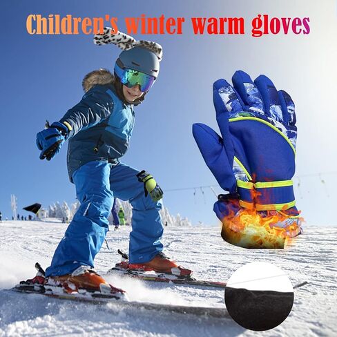 Toddler Women Mens Snow Gloves Kids Waterproof Winter Warm Thermal Ski Snowboard Ladies Glove in Saudi Arabia