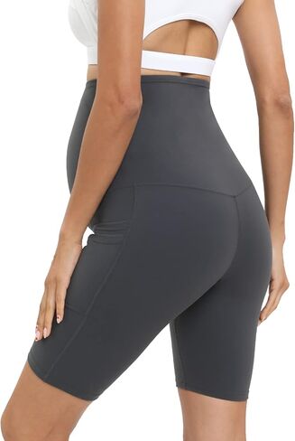 segarra studio Maternity Biker Shorts Over Belly Workout Yoga High Waisted Active Short in Saudi Arabia