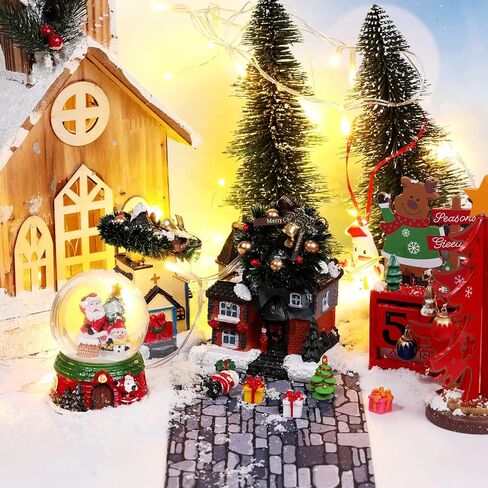 Marspark Christmas Village Accessories 5 x 50 Inch Christmas Miniature Road Village Street Mat Xmas Village Snow Street Decorations for Little Village Landscape(Red Brick Style) in Saudi Arabia