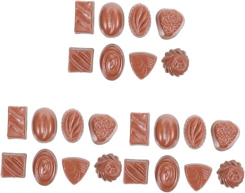 EXCEART 24 pcs Lifelike Realistic Simulated Kitchen Prop Decors Flatback Toys Coffee Food Bulk Candy Photography Model Dessert Decor Display Home Faux Milk Kids Artificial Chocolates in Kuwait