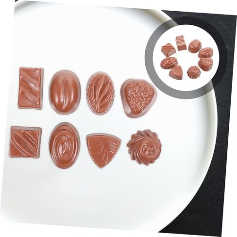 EXCEART 24 pcs Lifelike Realistic Simulated Kitchen Prop Decors Flatback Toys Coffee Food Bulk Candy Photography Model Dessert Decor Display Home Faux Milk Kids Artificial Chocolates in Kuwait