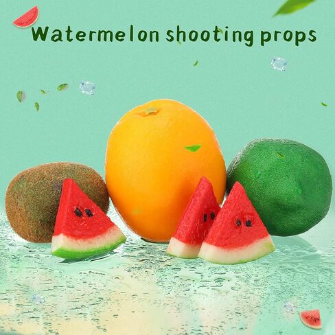 18 قطعة من شرائح البطيخ المزيفة الصغيرة ديكور البطيخ الاصطناعي، محاكاة واقعية الفاكهة الاصطناعية، ديكور البطيخ للمنزل والمطبخ وديكور الحفلات التصوير الفوتوغرافي in Kuwait