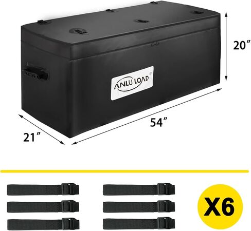 اي ان ال يو لود حقيبة حمل البضائع من هيتش، حقيبة حمل بضائع مقاومة للماء للشاحنات والسيارات والشاحنات (أسود، 54 انش × 21 انش × 20 انش) in Kuwait