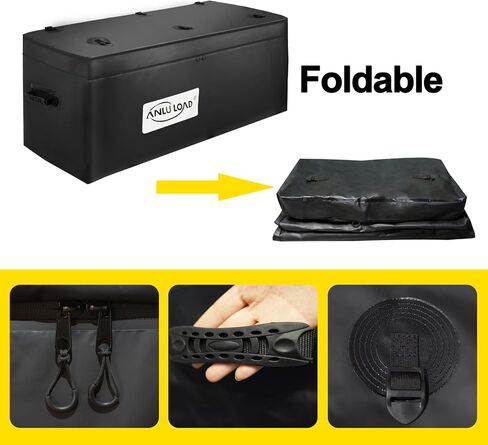 اي ان ال يو لود حقيبة حمل البضائع من هيتش، حقيبة حمل بضائع مقاومة للماء للشاحنات والسيارات والشاحنات (أسود، 54 انش × 21 انش × 20 انش) in Kuwait
