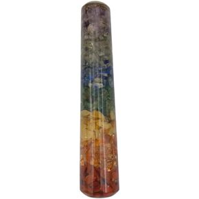 GEMSCITE Seven Chakra Orgonite Massage Wand Crystal Healing Reiki Feng Shui Gift Positive Energy Metaphysical in Kuwait