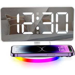 AMIR Newest Projection Alarm Clock, 7 inch LED Mirror Alarm Clocks for Bedrooms in Kuwait