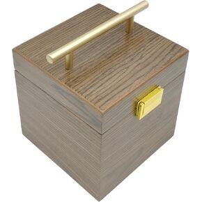 CERAFURNI Jewelry Box Wooden Jewelry Case, Gift, Jewelry Holder Organizer Ring Necklace Earring Organizer Home Decorations 3 Layer Plush Velvet Storage Cabinet with Makeup Mirror Oriental Style Item in Saudi Arabia