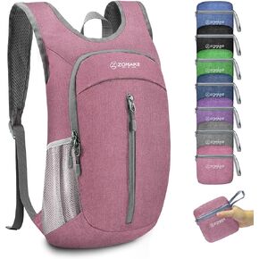 ZOMAKE 10L Ultra Lightweight Packable Backpack - Small Daypack Light Foldable Backpack Water-Resistant Backpack for Hiking(Grey)