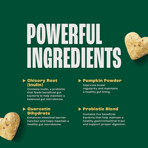 فورتيفاي بروبيوتيك للكلاب - مكملات صحة الأمعاء والبروبيوتيك للحيوانات الأليفة مع البريبايوتكس والألياف وجذور الهندباء والقرع I للإسهال ونباتات الأمعاء ودعم الجهاز الهضمي، 6 سلالات مسبقة ومضغ البروبيوتيك للكلاب، 90 قيراط in Kuwait