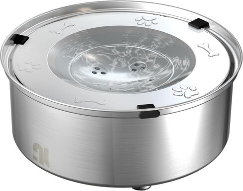 nicelock No Spill Water Bowl for Dogs, 3L/101oz Stainless Steel Dog Water Dispenser, Slow Water Dog Bowl, No Splash Dog Water Bowls in Saudi Arabia