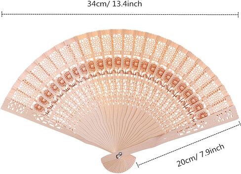 مجموعة من 6 قطع من مروحة خشب الصندل من Minelife من 6 مراوح قابلة للطي، هدايا الزفاف وأعياد الميلاد وديكورات المنزل in Kuwait