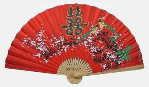 "Classic 35 " Oriental Feng Shui Wall Fan-He (السعادة) in Kuwait