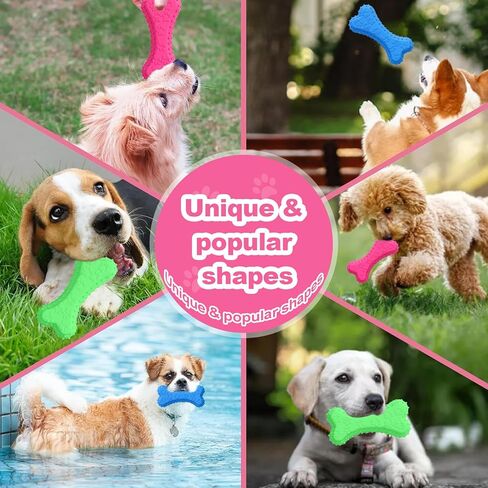 3 قطع من ألعاب تسنين الجرو الصوتية للكلاب الصغيرة، ألعاب مضغ للكلاب الأليفة، مطاط ناعم، عظام ممتعة للاستخدام الداخلي والخارجي، تنظيف الأسنان، مجموعة ألعاب الجرو التفاعلية in Kuwait