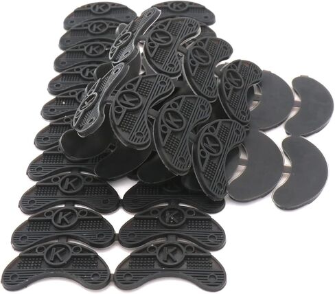 20 زوجًا من ألواح الكعب المقاومة للنعل بطانة مع مسامير نعل مطاطي وسادة سوداء حذاء سفلي مواد إصلاح للنساء والرجال in Kuwait