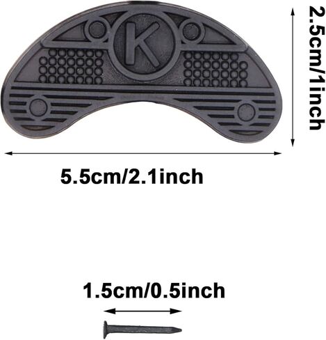 20 زوجًا من ألواح الكعب المقاومة للنعل بطانة مع مسامير نعل مطاطي وسادة سوداء حذاء سفلي مواد إصلاح للنساء والرجال in Kuwait