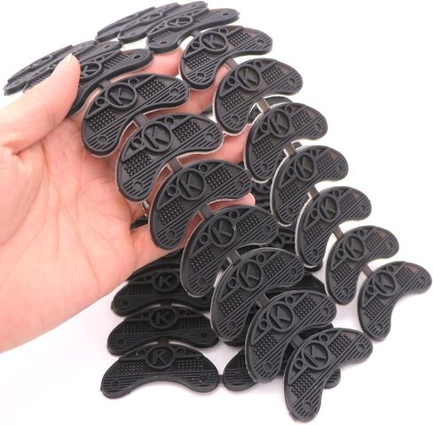 20 زوجًا من ألواح الكعب المقاومة للنعل بطانة مع مسامير نعل مطاطي وسادة سوداء حذاء سفلي مواد إصلاح للنساء والرجال in Kuwait