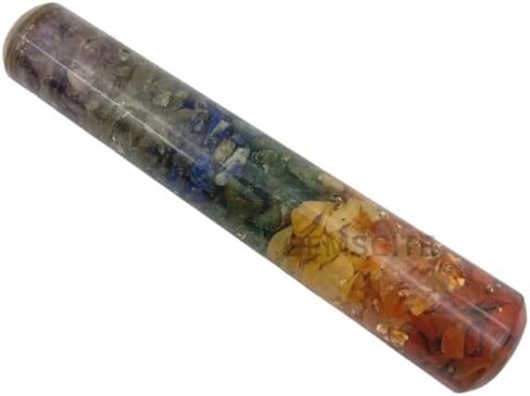 GEMSCITE Seven Chakra Orgonite Massage Wand Crystal Healing Reiki Feng Shui Gift Positive Energy Metaphysical in Kuwait