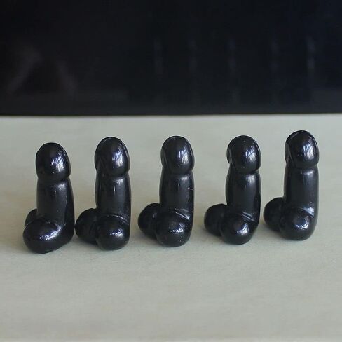 5pcs Mini Carved Gemstone Crystal Man genital Penis Testicle Figurine Lovely Pocket Stone 1'' (Amazonite) in Saudi Arabia