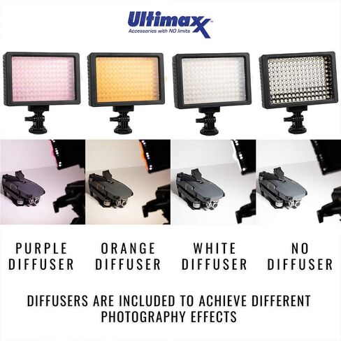 LED Video Light Kit with 2X Ultimaxx 5600°K 160 LED Photo Light Panels, 2X 75in Professional Tripods, Large Carrying Case, Charger and 2X Batteries for YouTube Studio Shooting. in Saudi Arabia