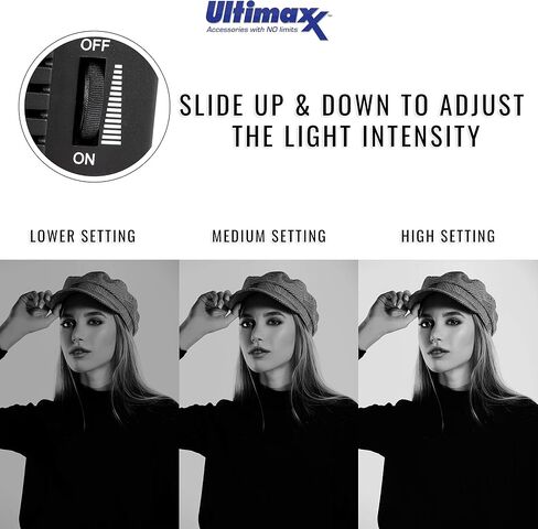 LED Video Light Kit with 2X Ultimaxx 5600°K 160 LED Photo Light Panels, 2X 75in Professional Tripods, Large Carrying Case, Charger and 2X Batteries for YouTube Studio Shooting. in Saudi Arabia