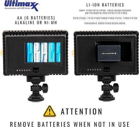 LED Video Light Kit with 2X Ultimaxx 5600°K 160 LED Photo Light Panels, 2X 75in Professional Tripods, Large Carrying Case, Charger and 2X Batteries for YouTube Studio Shooting. in Saudi Arabia