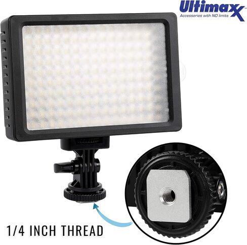 LED Video Light Kit with 2X Ultimaxx 5600°K 160 LED Photo Light Panels, 2X 75in Professional Tripods, Large Carrying Case, Charger and 2X Batteries for YouTube Studio Shooting. in Saudi Arabia