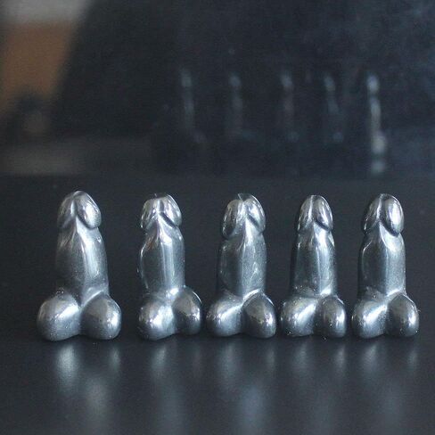 5pcs Mini Carved Gemstone Crystal Man genital Penis Testicle Figurine Lovely Pocket Stone 1'' (Amazonite) in Saudi Arabia