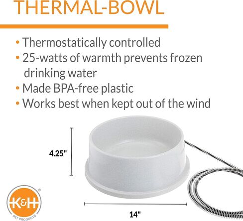 وعاء ماء حراري للقطط والكلاب من الجرانيت سعة 1.5 جالون من K&H Pet Products in Kuwait