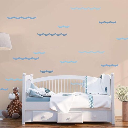 Ocean Waves Wall Decals Kids Room Wall Decor Sea Waves Wall Decals Peel and Stick Removable Wall Stickers in Kuwait