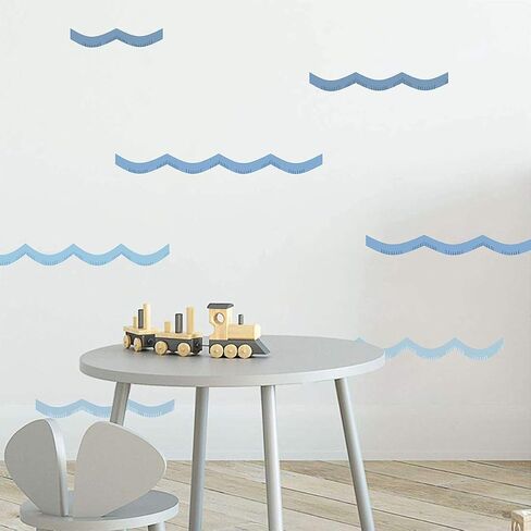Ocean Waves Wall Decals Kids Room Wall Decor Sea Waves Wall Decals Peel and Stick Removable Wall Stickers in Kuwait