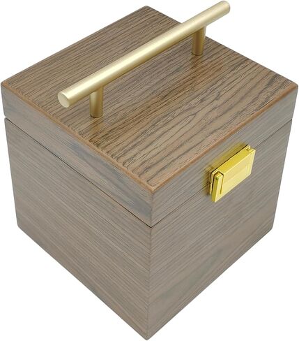 CERAFURNI Jewelry Box Wooden Jewelry Case, Gift, Jewelry Holder Organizer Ring Necklace Earring Organizer Home Decorations 3 Layer Plush Velvet Storage Cabinet with Makeup Mirror Oriental Style Item in Saudi Arabia