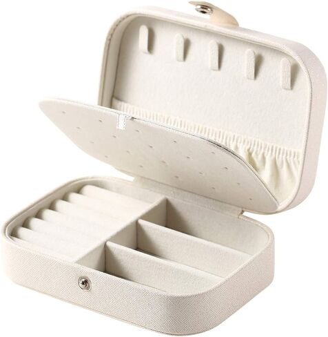 CASEGRACE Jewelry Box For Women Travel Jewelry Organizer Double Layer for Necklace Earring Rings Jewelry Holder Case in Saudi Arabia
