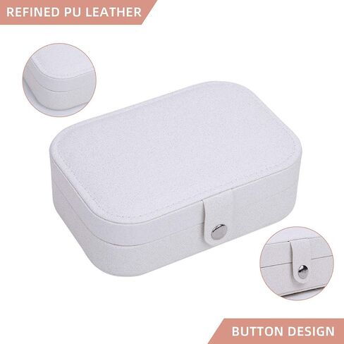 CASEGRACE Jewelry Box For Women Travel Jewelry Organizer Double Layer for Necklace Earring Rings Jewelry Holder Case in Saudi Arabia