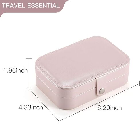 CASEGRACE Jewelry Box For Women Travel Jewelry Organizer Double Layer for Necklace Earring Rings Jewelry Holder Case in Saudi Arabia