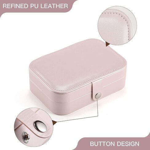 CASEGRACE Jewelry Box For Women Travel Jewelry Organizer Double Layer for Necklace Earring Rings Jewelry Holder Case in Saudi Arabia